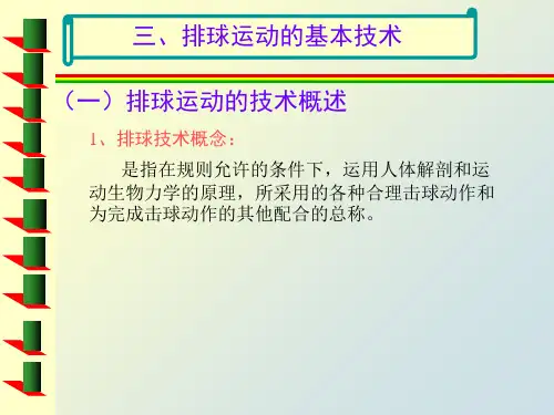 排球运动的技术概述