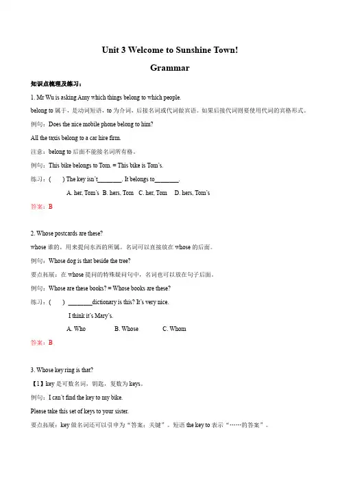 3-4 Grammar-七年级英语下册同步精品课时精讲精练