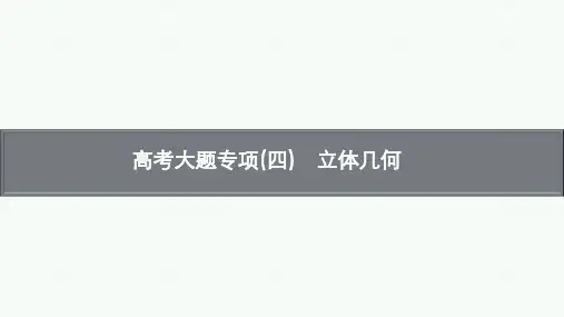 高考大题专项(四) 立体几何