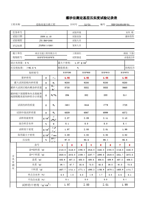 台背压实度程序
