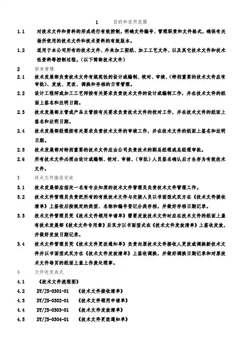 技术文件管理控制程序