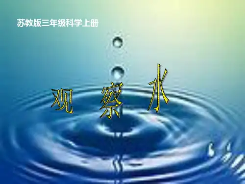 三年级_科学上册《观察水》PPT课件