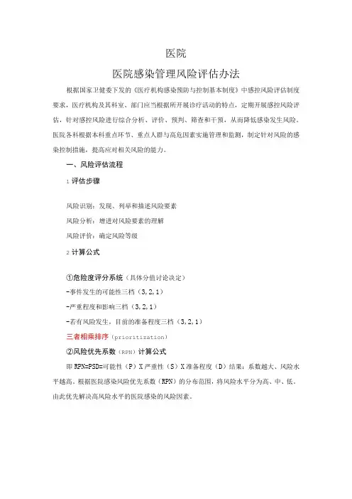 风险评估模板 2023年