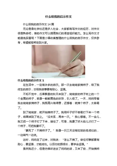 什么给我的启示作文