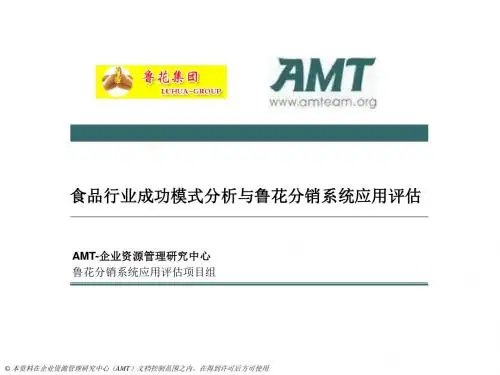 AMT咨询：鲁花集团-食品行业成功模式分析与鲁花分销系统应用评估ppt课件
