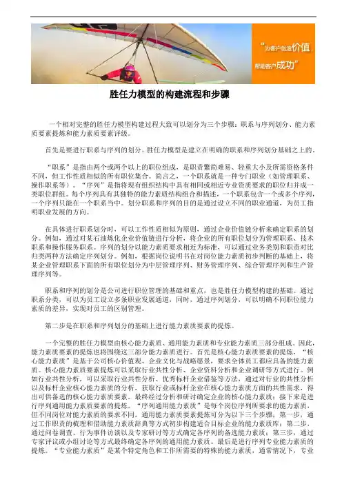 胜任力模型的构建流程和步骤