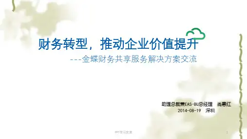 金蝶EAS财务共享中心解决方案(市场)ppt课件
