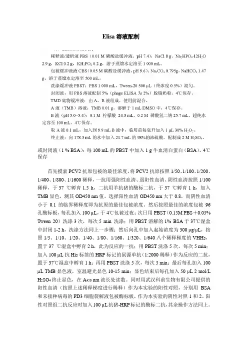 Elisa溶液配制