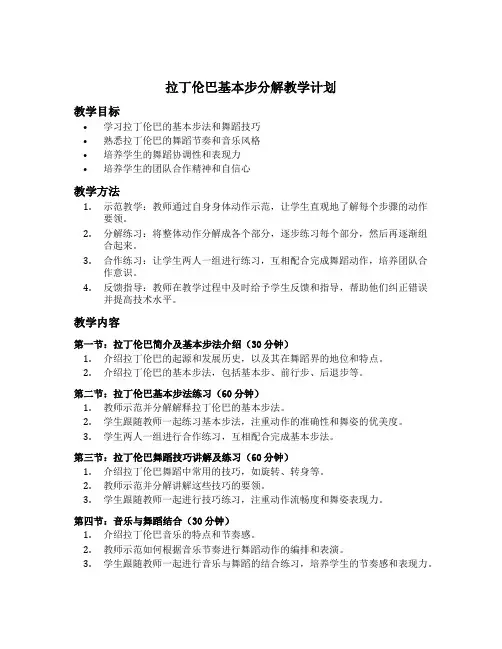 拉丁伦巴基本步分解教学