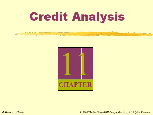 chap011CreditAnalysis(财务报表分析,台湾中兴大学)