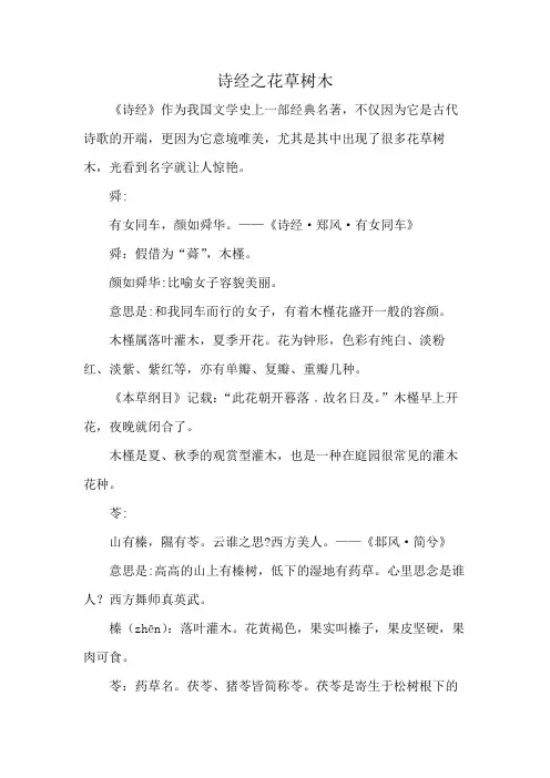 诗经之花草树木
