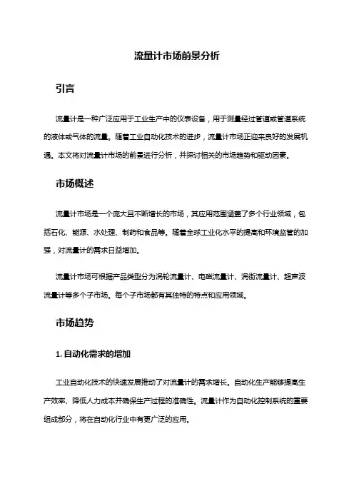 2024年流量计市场前景分析