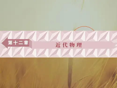 2018年物理新课标高考总复习第一轮复习课件：第十二章第一节光电效应 波粒二象性 精品