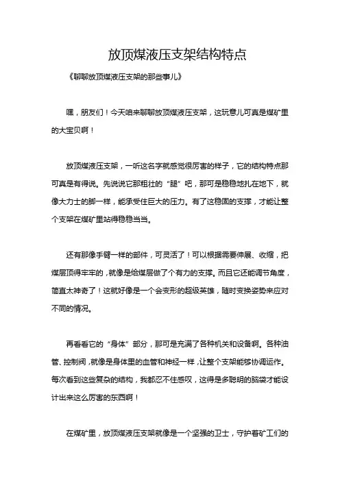 放顶煤液压支架结构特点