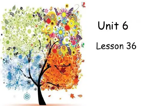 六年级上册英语课件-Unit6 (Lesson36) 人教精通版 (共29张PPT)