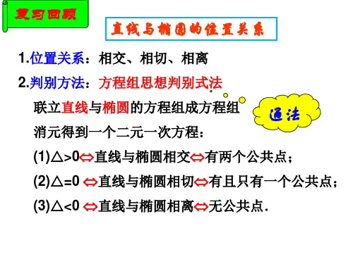 第7课时  与椭圆有关的弦长问题