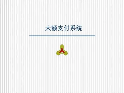 银行培训课件：大额支付系统概述