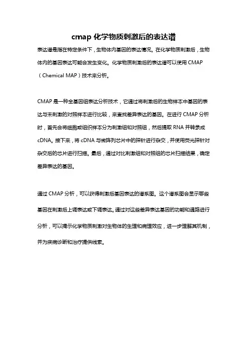 cmap化学物质刺激后的表达谱