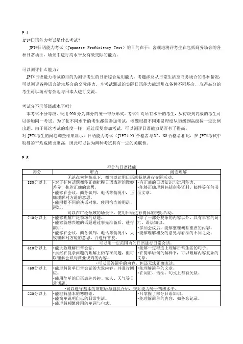 JPT日语能力考试是什么考试