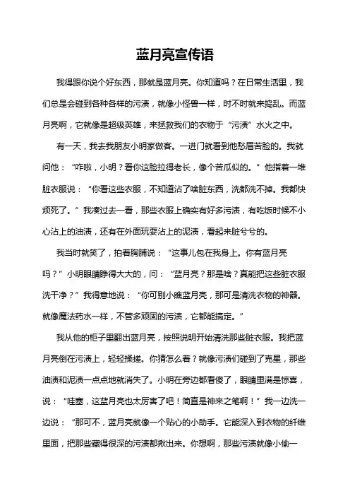 蓝月亮宣传语