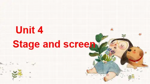 Unit+4+Stage+and+screen+知识点课件-高中英语外研版(2019)必修第二册