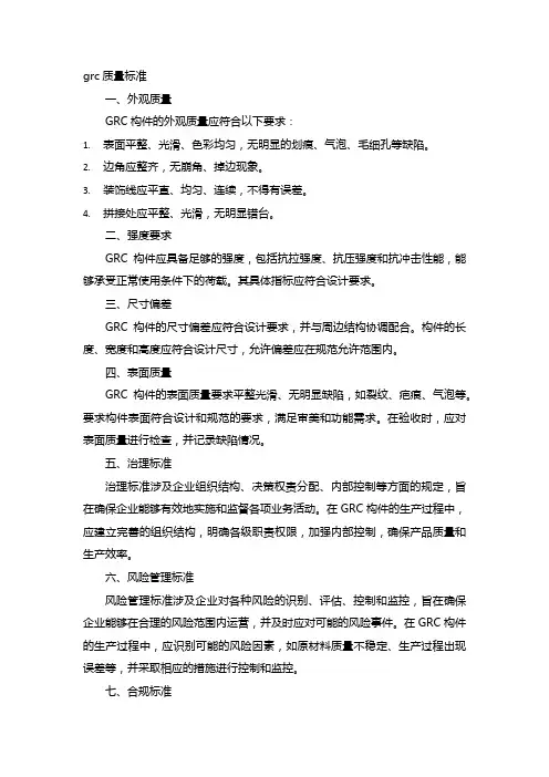 grc质量标准