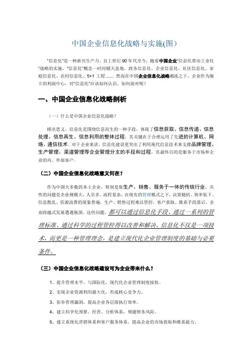 中国企业信息化战略与实施