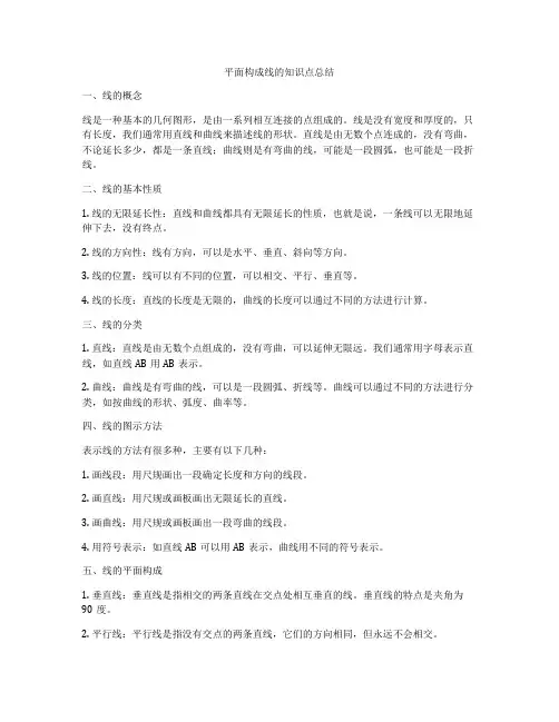 平面构成线的知识点总结