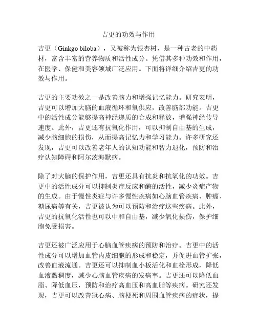 吉更的功效与作用