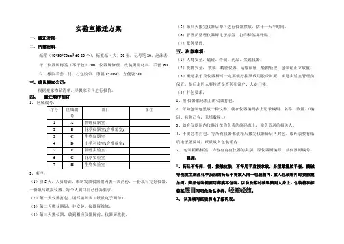 实验室搬迁方案打印版