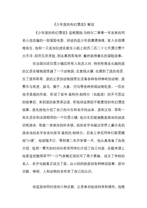 《少年派的奇幻漂流》解说