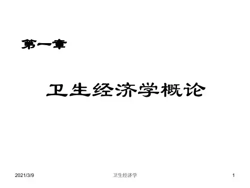 XXXX卫生经济学-PPT文档资料