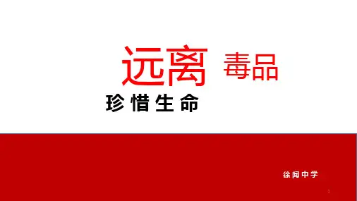 中学生远离毒品  珍爱生命  禁毒教育  主题班会课件(共35张ppt)