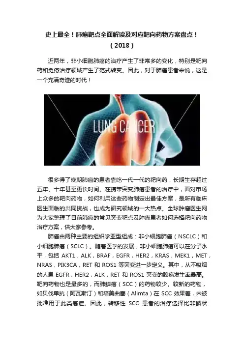 史上最全！肺癌靶点全面解读及对应靶向药物方案盘点！（2018）