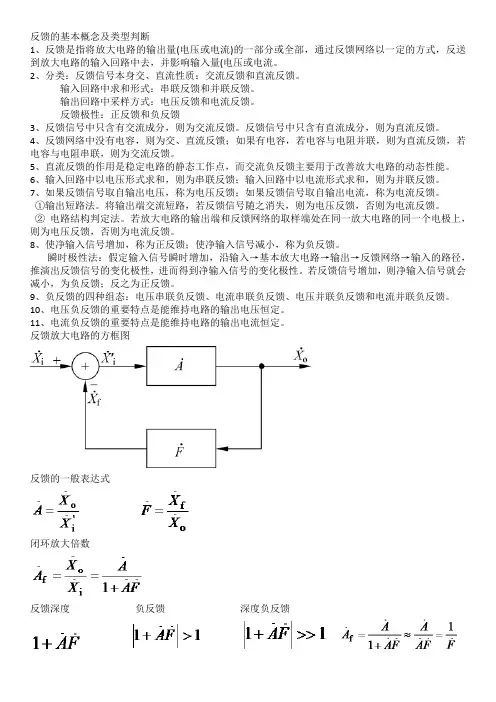 考研专业课-电子技术基础-反馈的基本概念及类型判断