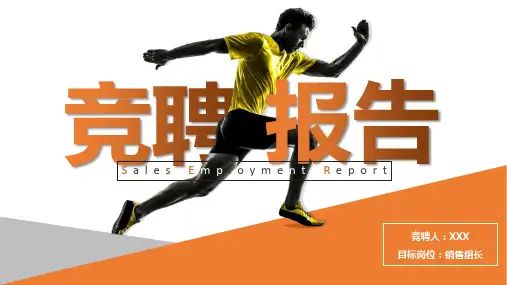 简约销售组长岗位竞聘报告PPT述职报告应聘面试个人简历