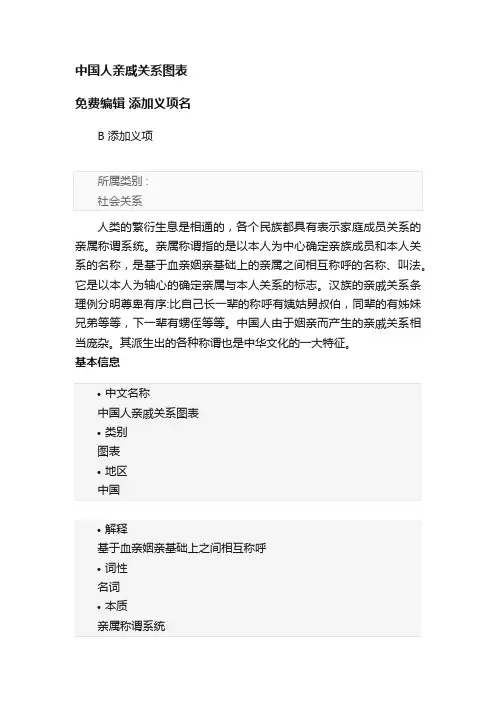 中国人亲戚关系图表