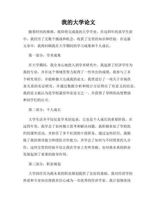 我的大学论文
