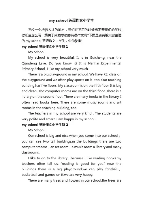 myschool英语作文小学生