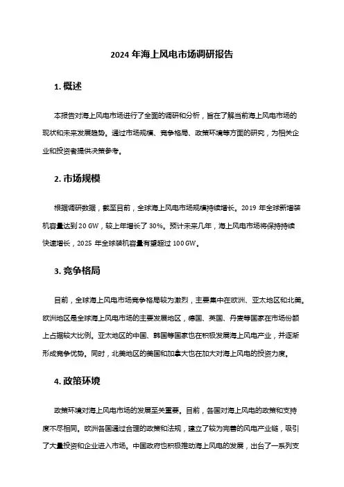 2024年海上风电市场调研报告