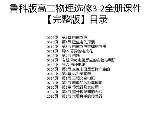 鲁科版高二物理选修3-2全册课件【完整版】