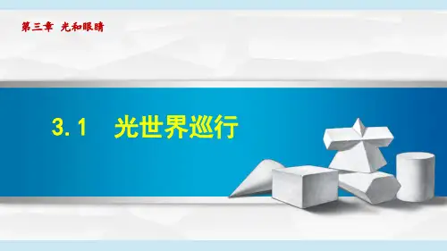 沪粤版八年级上册物理第3章光和眼睛 第1节光世界巡行