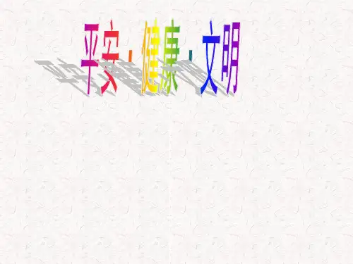 平安·健康·文明主题班会.ppt
