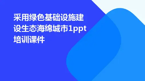 采用绿色基础设施建设生态海绵城市1PPT培训课件