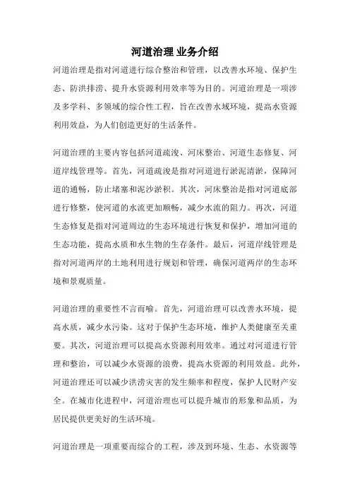 河道治理 业务介绍
