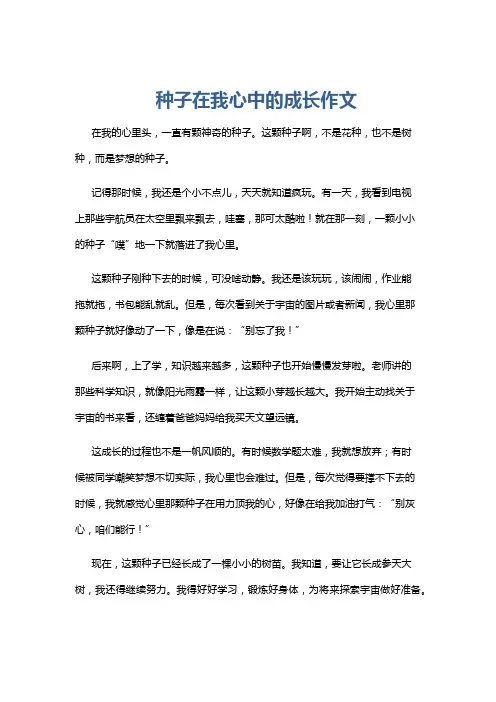 种子在我心中的成长作文