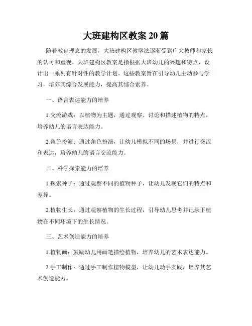 大班建构区教案20篇