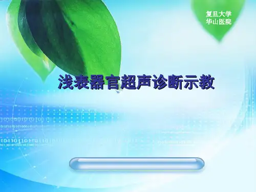 医学影像学课件：浅表器官超声诊断示教