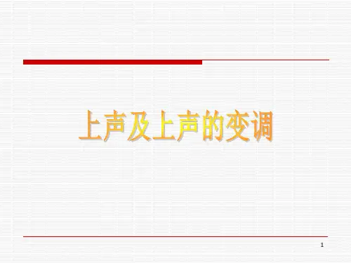 普通话上声的变调PPT课件