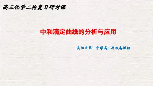 高三高考备考高三化学二轮复习研讨课中和滴定曲线的分析与应用(PPT版共页)
